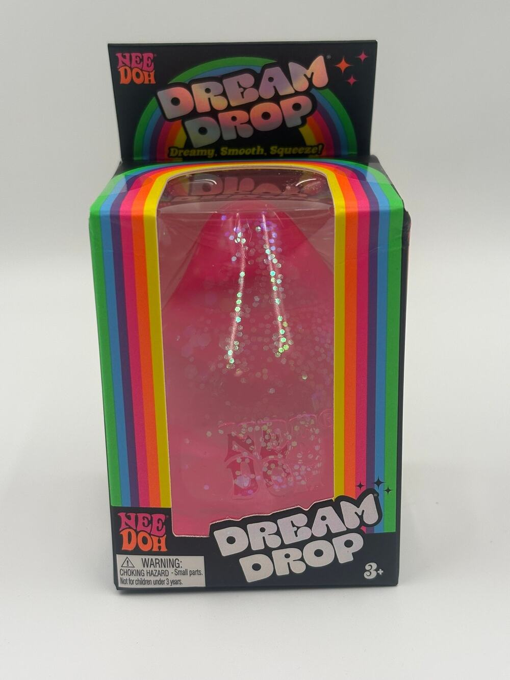 NeeDoh Dream Drop Pink Sparkle Squishy Sensory Fidget Schylling NEW